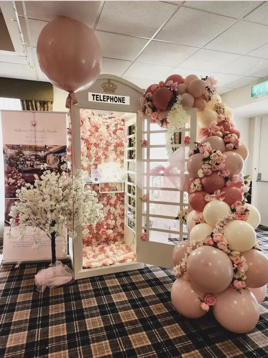 Luxury wedding balloon installation